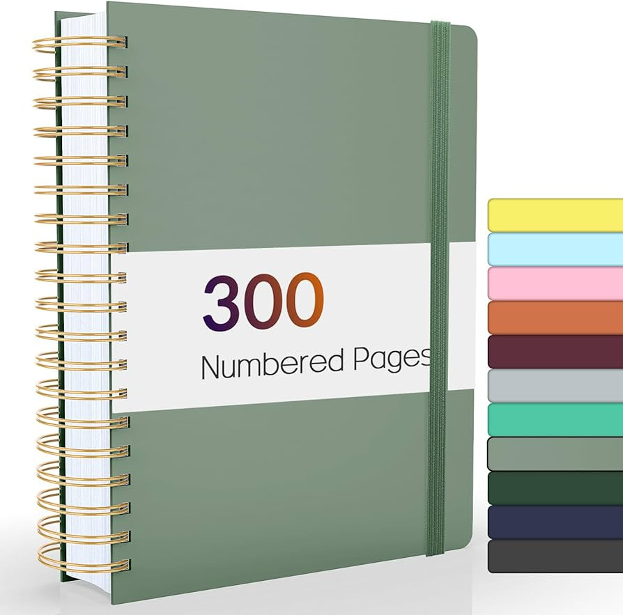 Forvencer Lined Spiral Journal Notebook with 300 Numbered Pages, B5 College Ruled Thick Journals ... | Amazon (US)