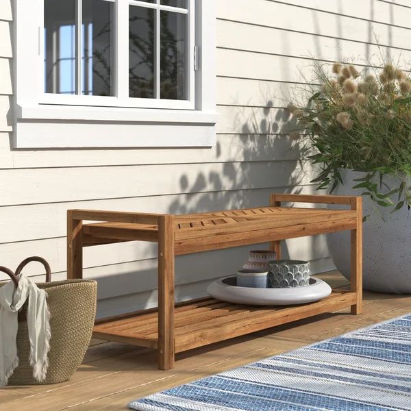 Ovolo Acacia Outdoor Bench | Wayfair North America