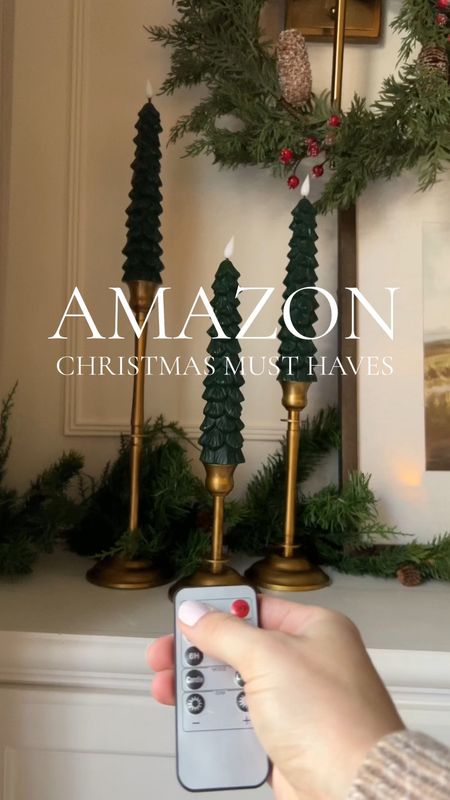 These Christmas tree candles are so beautiful - these are perfect for your Christmas dinner table. ✨🎄 And these brass candle holders are great all year around! They would look beautiful on your thanksgiving table as well. 🦃♥️
#brasscandleholders #thanksgivingtabledecor #christmastabledecor #holidaytabledecor #holidaymantledecor

#LTKHoliday #LTKVideo #LTKSeasonal