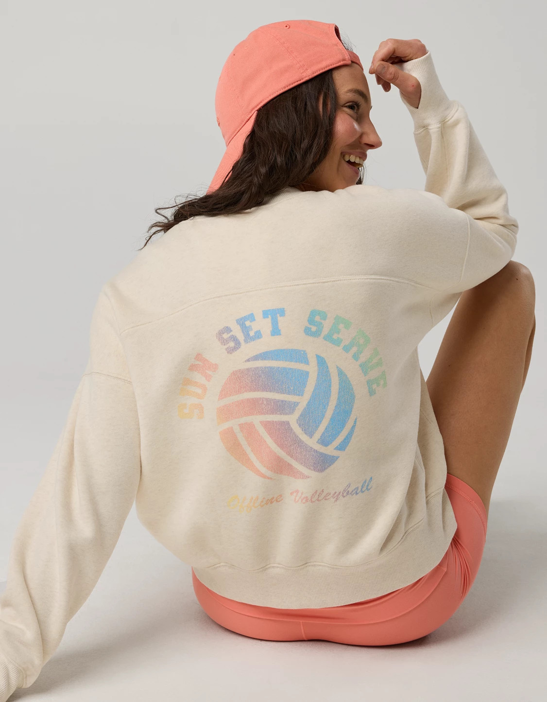 OFFLINE By Aerie Cloud Fleece Classic Crewneck Sweatshirt | Aerie