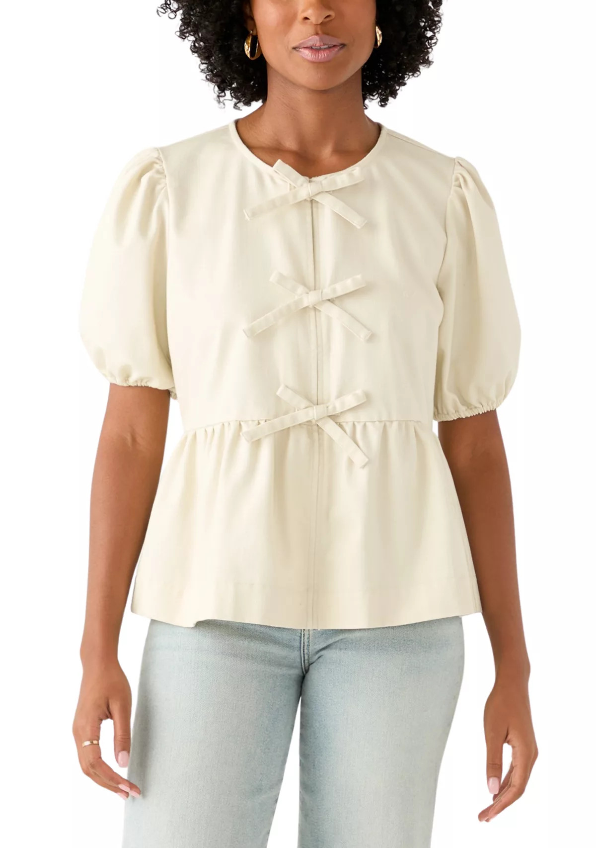 Women's Short Sleeve Bow Tie Top | Belk