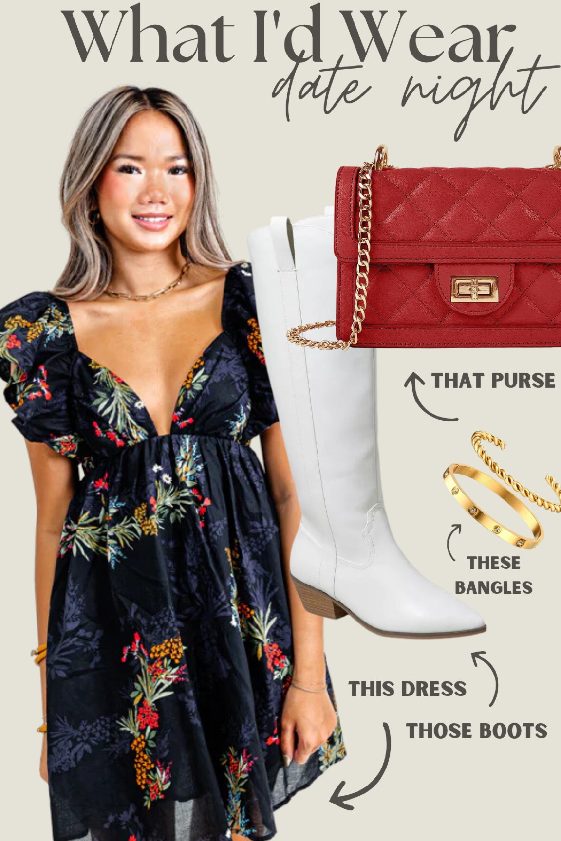 What I’d Wear : Date Night 

White boots are my trending now & these are #under50

#amazonfind #amazonfashion #boutique #smallshop #targetfind 

#LTKshoecrush #LTKFind #LTKunder100