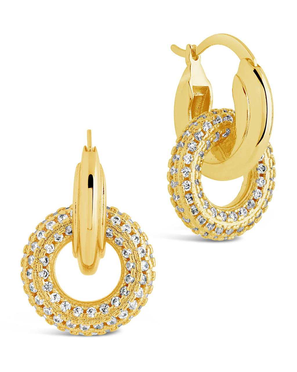 Hunter CZ Interlocking Circle Drop Earrings | Sterling Forever