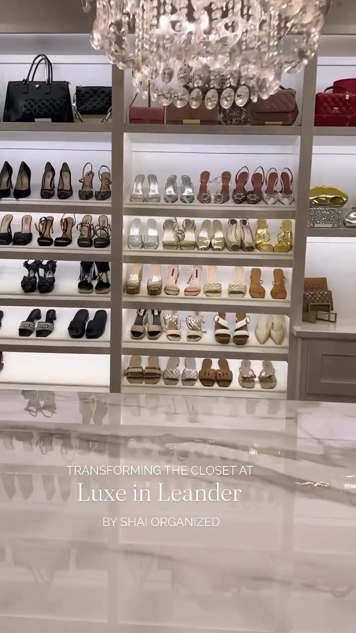 ✨Closet or showroom? 

Take a look behind the scenes at the Luxe in Leander closet transformation. We added clear, acrylic hangers, custom, cricket dividers, and a curated lineup of designer handbags in high fashion pieces. 👜

This space blurs the line between Home and high and Boutique! Every detail was designed to spotlight luxury, elegance, and timeless style. 👠