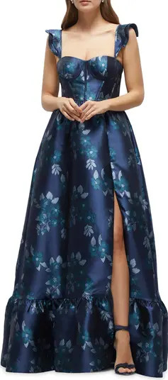 Baroque Rose Structured Bodice Gown | Nordstrom