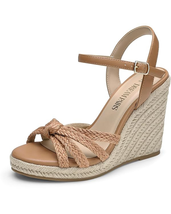 DREAM PAIRS Wedge Sandals for Women Dressy Summer, Platform Espadrille Strappy Casual Braided Hee... | Amazon (CA)
