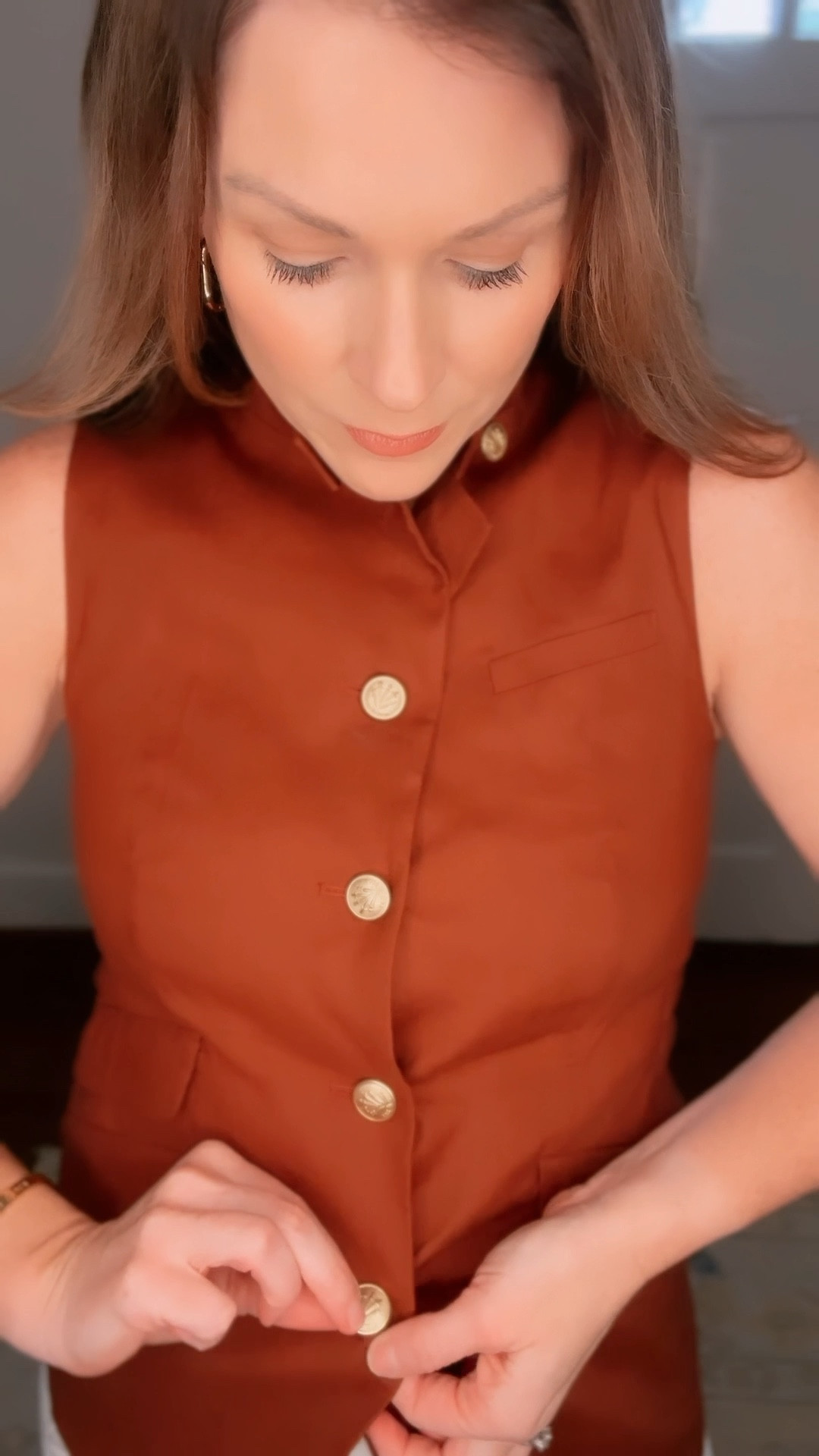 The vest that will carry you through the end of summer all way to the end of winter! The color is stunning and the buttons are perfection. Don't sleep on this one!
Tailored vest, women's vert, burgundy vest, tailored vest outfit, white linen shorts, white linen shorts outfit, transitional outfit, end of summer outfit, early fall outfit, minimal style, rag and bone, banana republic, platform loafer, platform loafer outfit 

#LTKworkwear #LTKshoecrush #LTKBacktoSchool