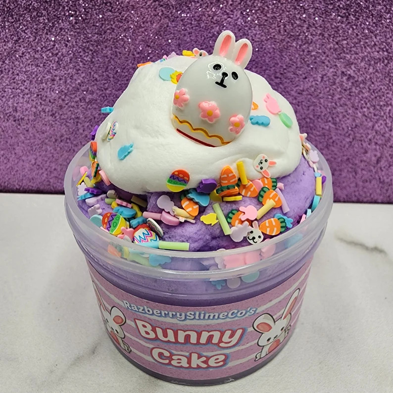 Bunny Cake Cloud Butter Slime ~ Easter Basket Slime Shop ~ Scented Slime ~ Sprinkles ~ Easter Gif... | Etsy (US)