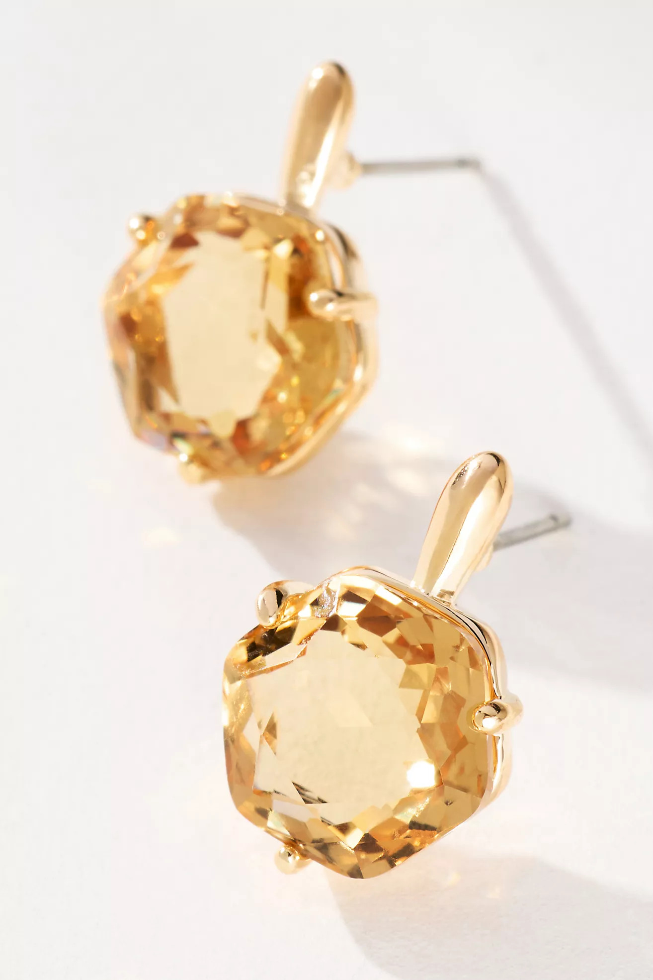 Hexagon Stone Post Earrings | Anthropologie (US)