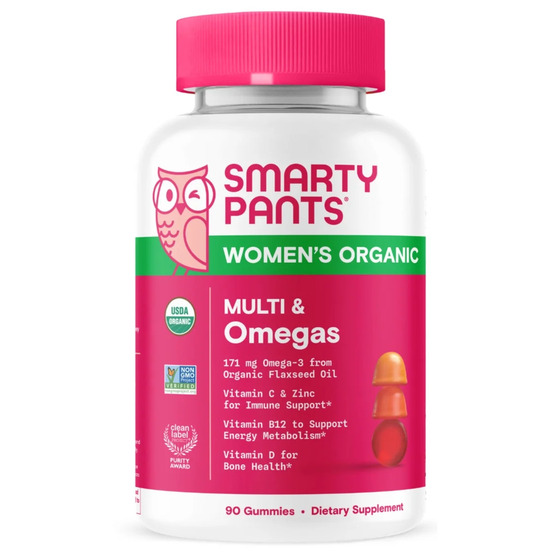 SmartyPants Women's Organic Multi & Vegetarian Omega 3 Gummy Vitamins with D3, C & B12 - 90ct - W... | Walmart (US)