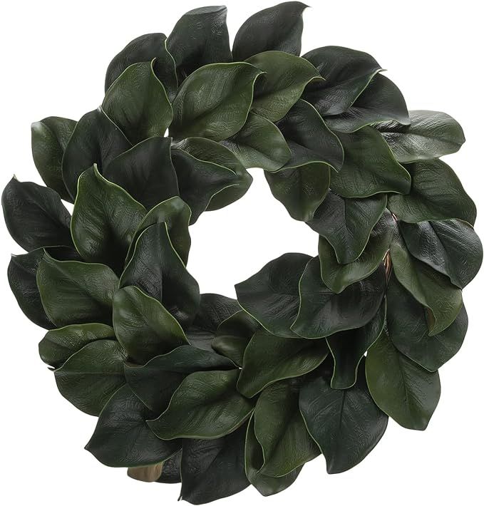 Hobby Lobby Dark Green Magnolia Leaves Wreath for Weddings Events Or Holidays | Amazon (US)