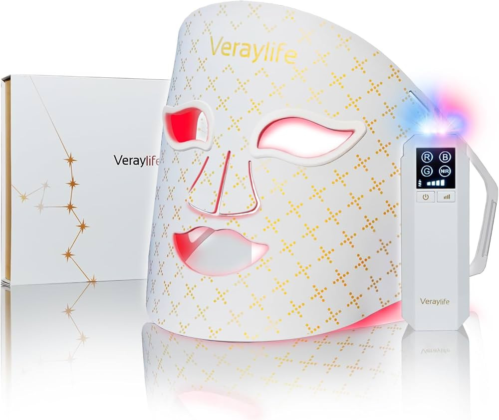 Red Light Therapy Mask for Face, LED Facial Mask, Skin Care Light with Near Infrared 850nm & Adju... | Amazon (US)