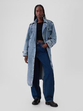 Longline Icon Denim Trench Jacket | Gap (US)