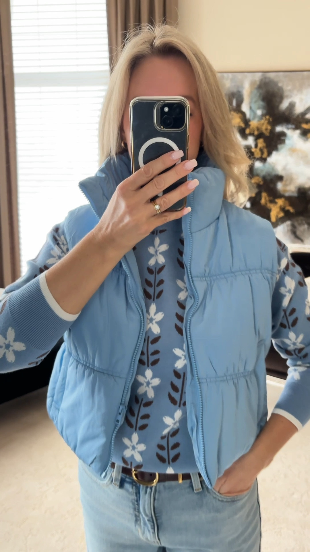 This is the cutest floral sweater for spring and I love the puffer vest for an added layer! 
I’ve been wanting a pair of denim with the tall rolled up cuff and these do not disappoint! The cuffs are sewn up so the don’t come undone in the wash

Link to shop:  https://shopmy.us/collections/4470680

#LTKvlog #LTKspringtrends #LTKspring