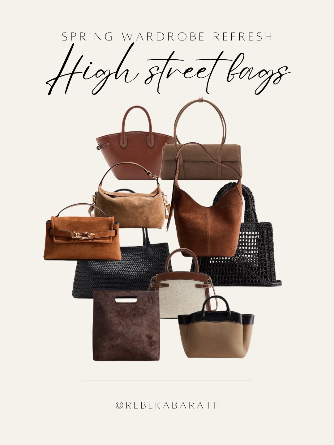 spring wardrobe refresh // high street bags 

bag edit | neutral bags | handbags 

#LTKootd #LTKWorkwear