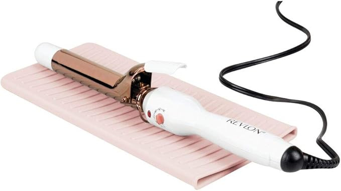 mDesign Silicone Heat-Resistant Hair Care Styling Tool Mat & Travel Pouch - Rest Curling Irons, F... | Amazon (US)