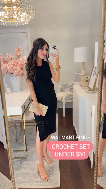 New crochet set under $50 from @walmartfashion! Found so many cute summer new arrivals on Walmart! 😍 wearing XS in top and skirt, also comes in more colors! #walmartpartner #walmartfashion 

Summer set, skirt set, crochet skirt, swim coverups, time and tru, free assembly, black matching outfit, black outfit, black skirt set, black summer outfits, vacation outfit , Walmart finds 

#LTKunder50 #LTKstyletip #LTKsalealert