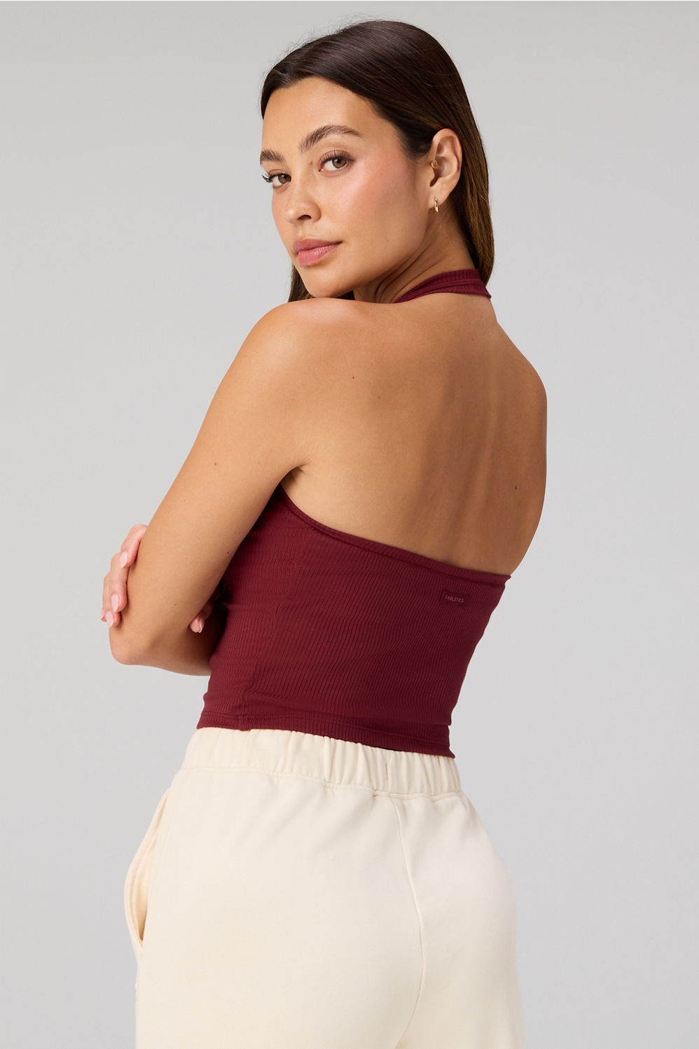Modal Rib Built-In Bra Halter Top | Fabletics