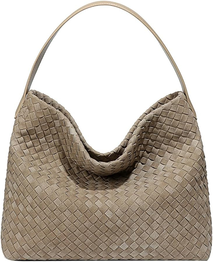 Woven Bags Women Slouchy Woven Suede Tote Bag Trendy Suede Hobo Purse Vintage Satchels Handbag fo... | Amazon (CA)