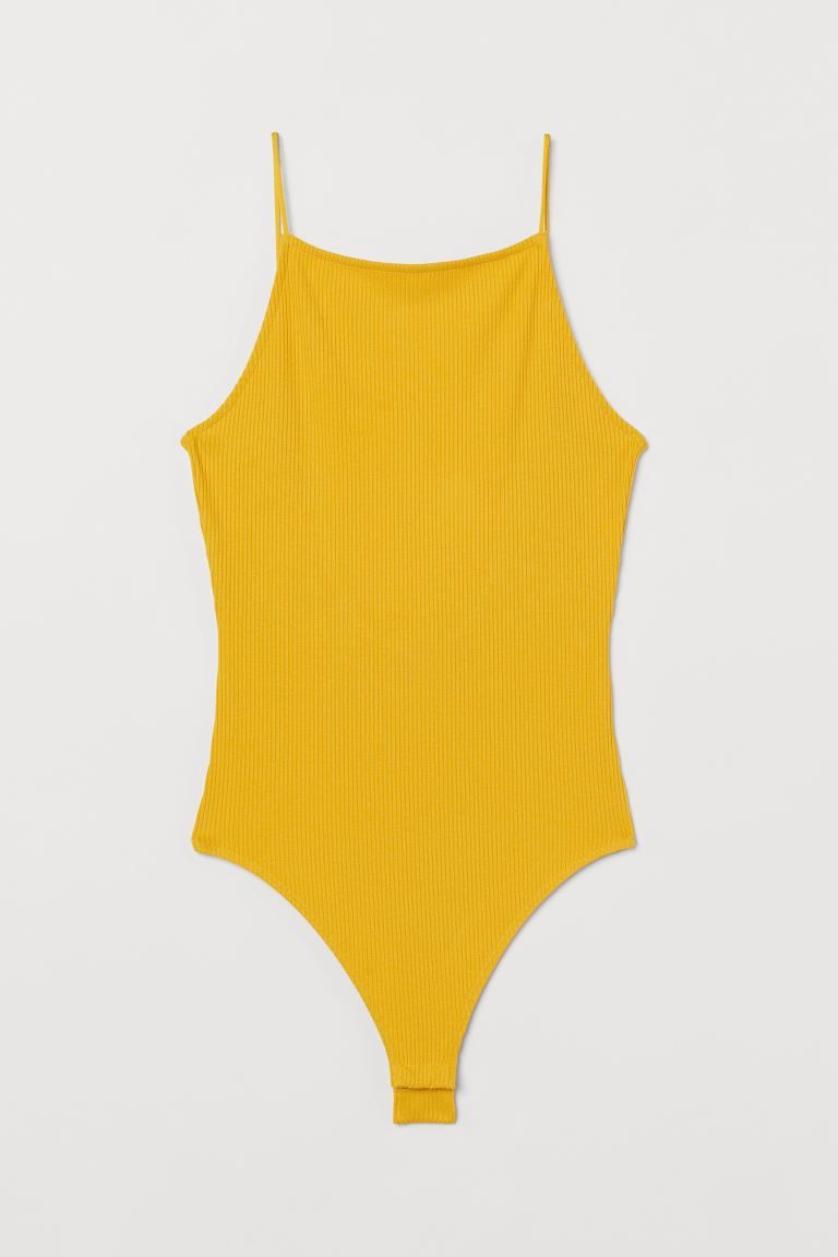 Ribbed Thong Bodysuit | H&M (US)