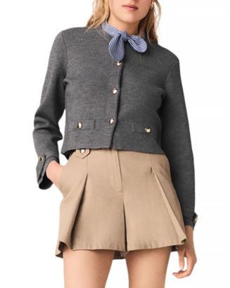 Removable Striped Collar Cardigan | Bloomingdale's (US)