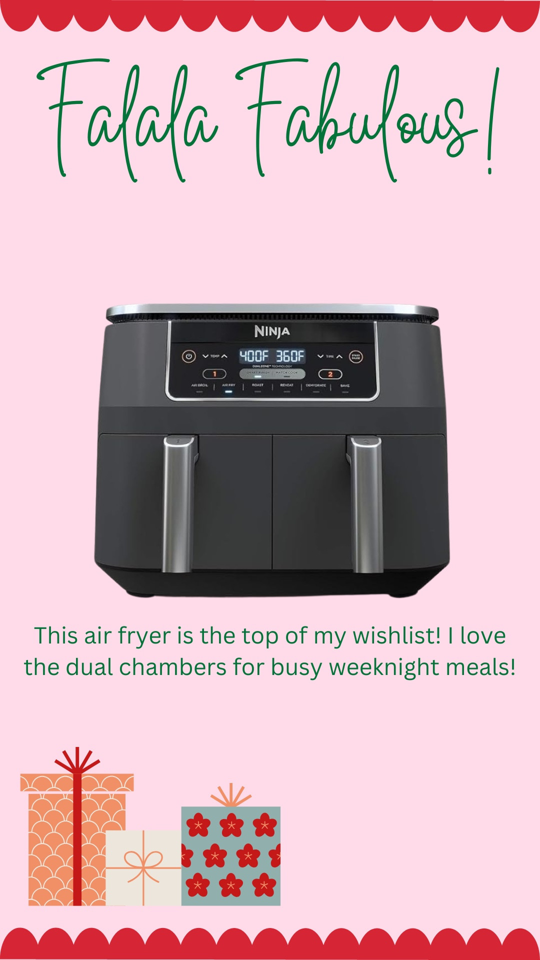 On my wishlist: dual chamber air fryer 

#LTKHoliday #LTKCyberWeek #LTKGiftGuide