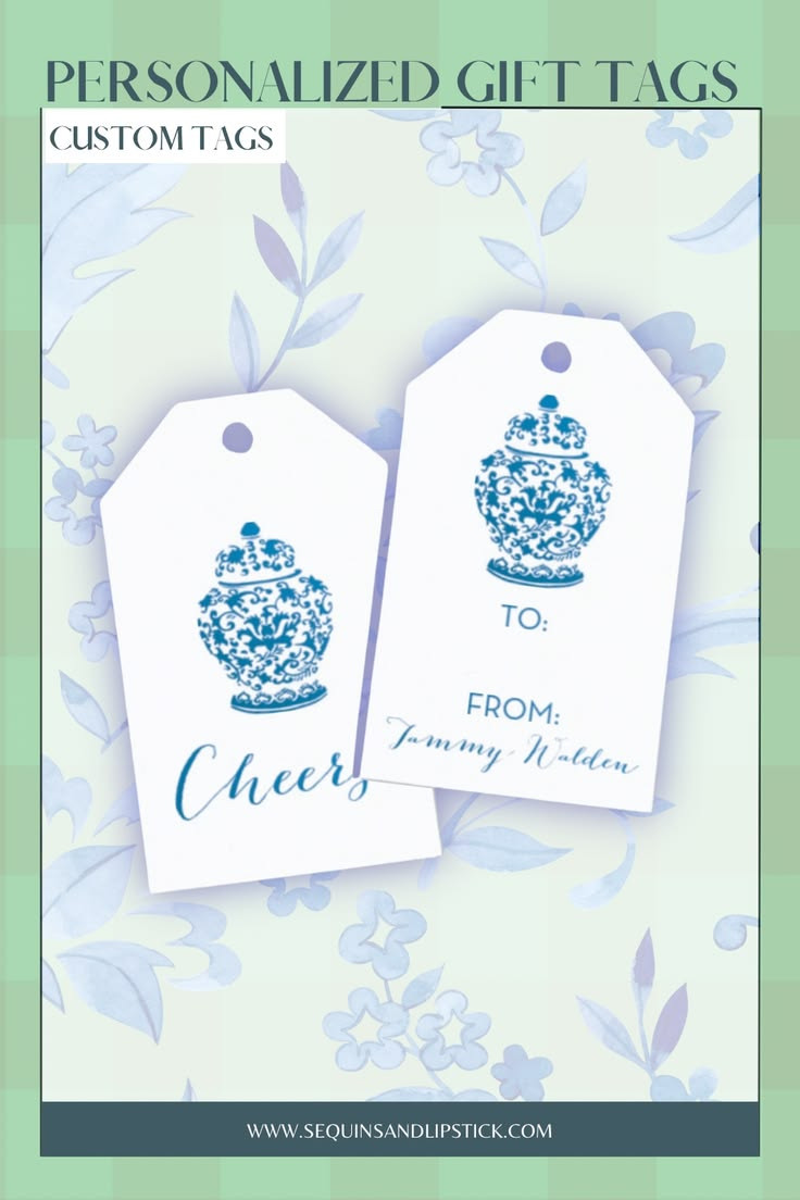 Add a thoughtful finishing touch to your presents with personalized gift tags. These custom tags make gift wrapping feel extra special and are perfect for birthdays, holidays, hostess gifts, and party favors. A simple personalized detail can turn any gift into something truly memorable. 

 #LTKSeasonal #LTKWedding