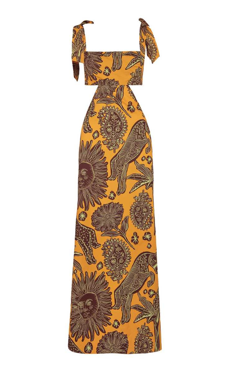 Solar Historico Cutout Printed Organic Cotton Maxi Dress | Moda Operandi (Global)
