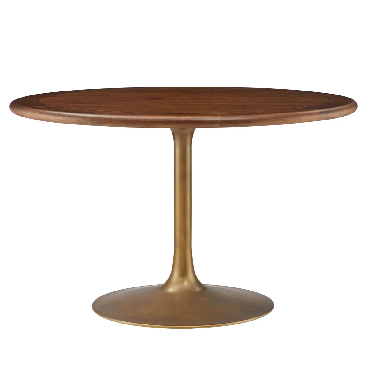 Lippa Round Pedestal Solid Wood And Metal Dining Table | Wayfair North America