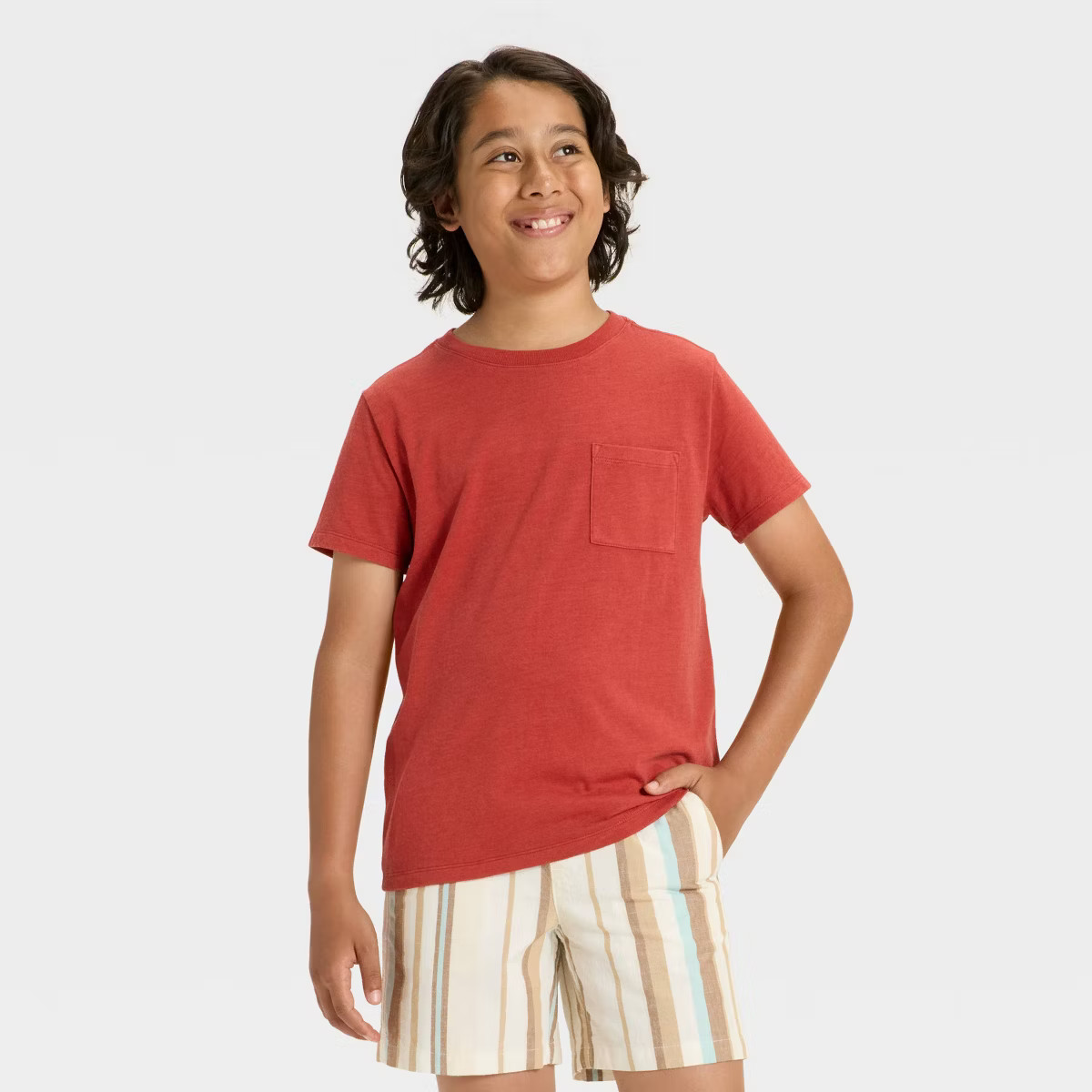Boys' Short Sleeve Washed Pocket T-Shirt - Cat & Jack™ | Target
