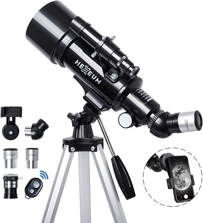 Telescope 70mm Aperture 500mm - for Kids & Adults Astronomical refracting Portable Telescopes AZ ... | Amazon (US)