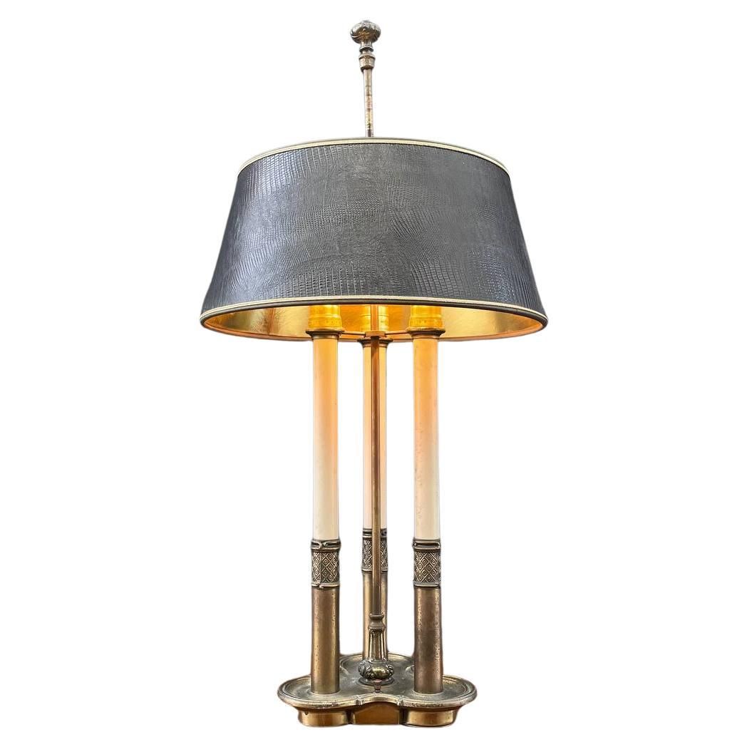 Vintage Brass Bouillotte Candlestick Style Table Lamp by Stiffel | 1stDibs