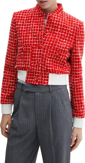 Check Tweed Bomber Jacket | Nordstrom