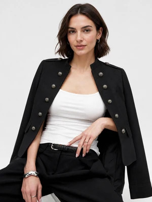Double Breasted Military Style Jacket | Commense