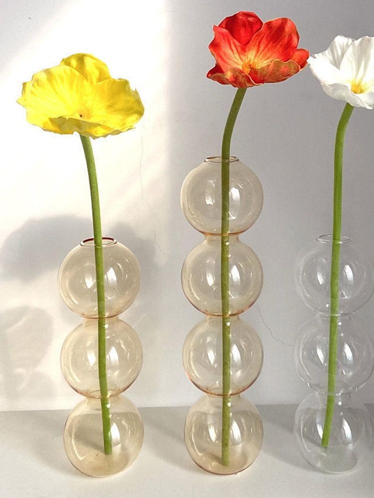 1pc Glass Flower Vase, Creative Clear Bubble Design Vase For Home Decor
       
              
  ... | SHEIN