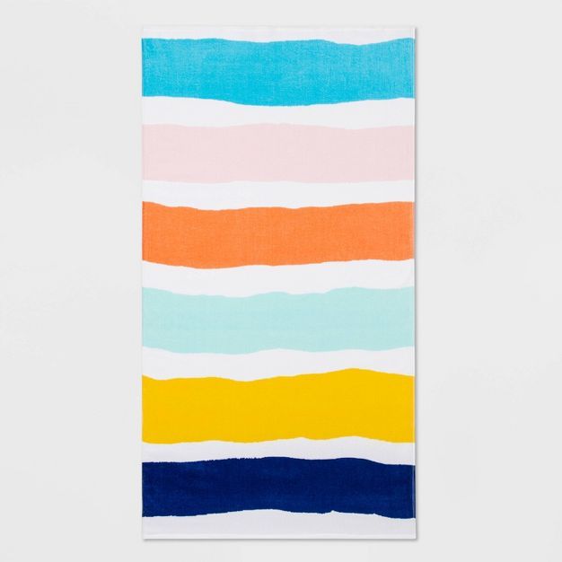 Wavy Striped Printed Beach Towel - Sun Squad™ | Target