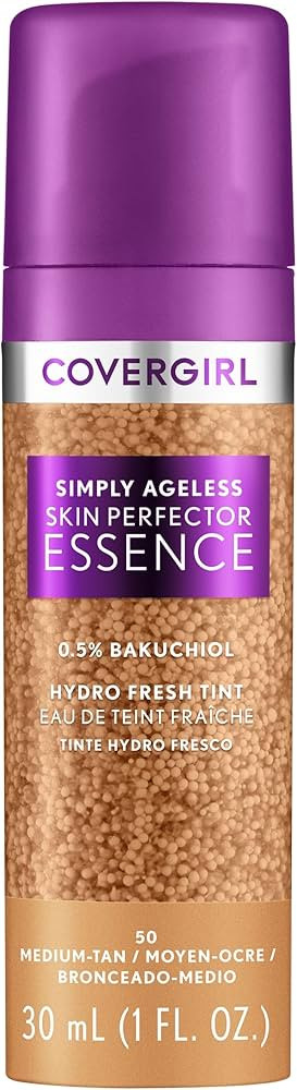 Covergirl Simply Ageless Skin Perfector Essence Foundation, 50 Medium-Tan, Tinted Skin Perfector,... | Amazon (US)