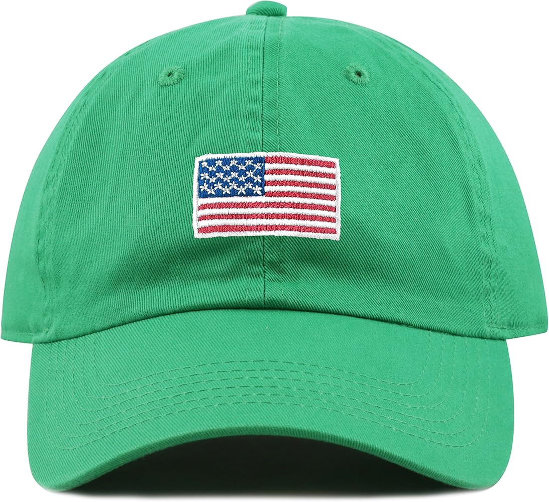 USA Flag & Embroidery Premium 100% Cotton Low Profile Adjustable Baseball Dad Cap | Amazon (US)