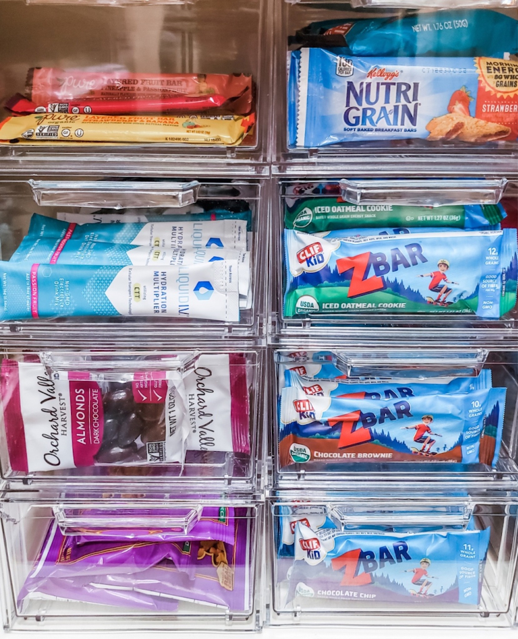 👏We are really loving using these stacking fridge bins in pantries (and craft rooms and playrooms...) as they really help maximize space especially when fixed shelves are far apart and we have lots of small things that need homes.

🙌They tend to be perfect for protein bars, individually wrapped snacks, and small items – and we recommend keeping a bin for restocking nearby!

✨Even though they are labeled as fridge bins, one of our gifts is to think outside the box and see how we can use products for our needs – not what it says it's for.

#LTKfamily #LTKhome