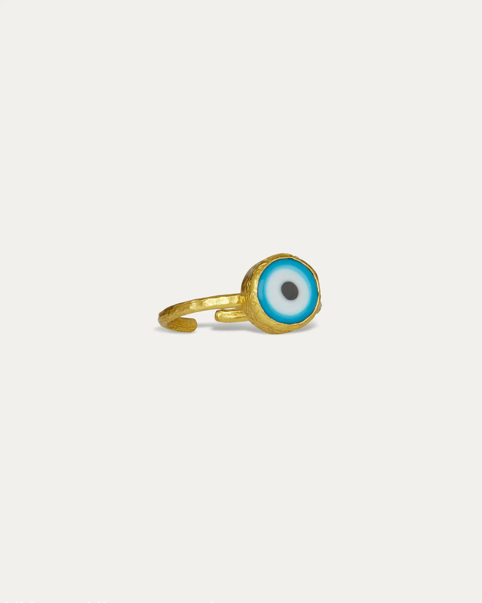 Nazar Blue Evil Eye Stacking Ring | Ottoman Hands