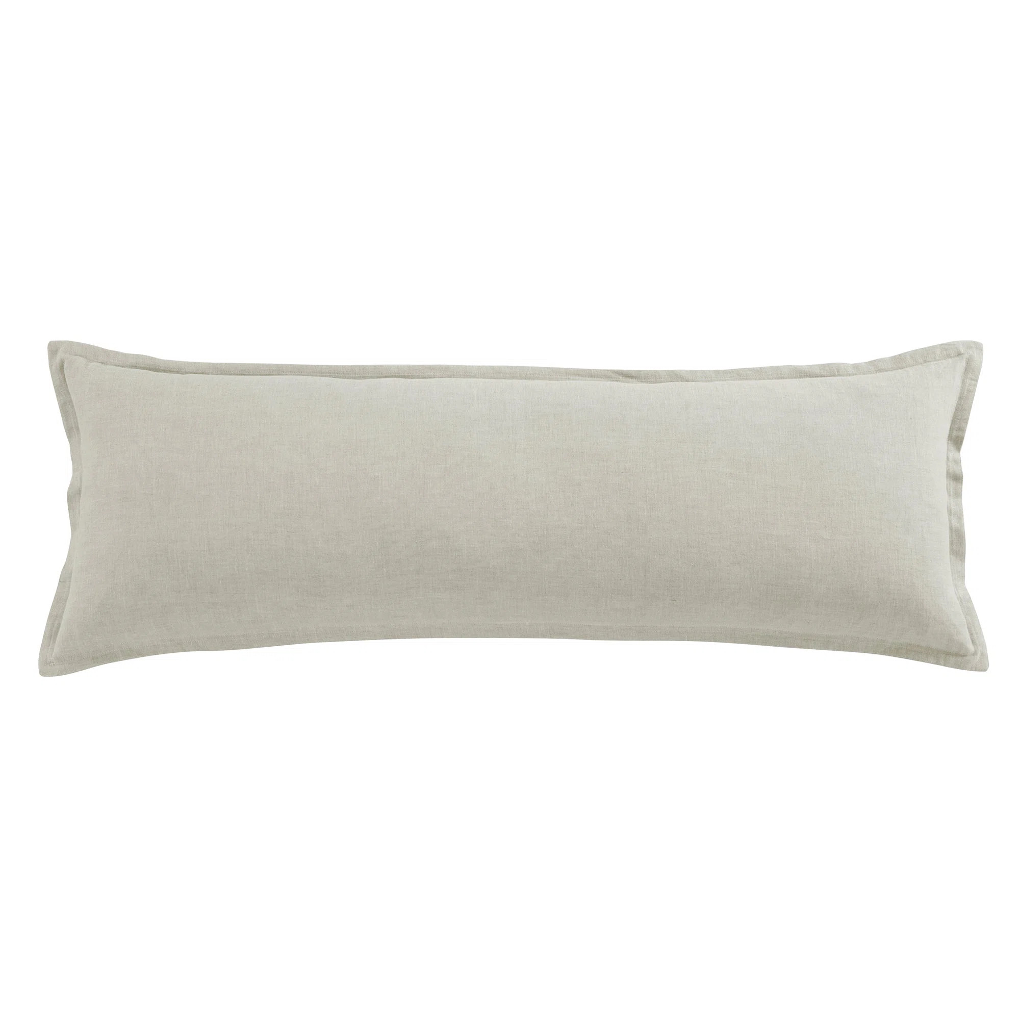100% Linen French Flax Solid Color Chic Casual Modern Rustic Decorative Lumbar Pillow | Wayfair North America