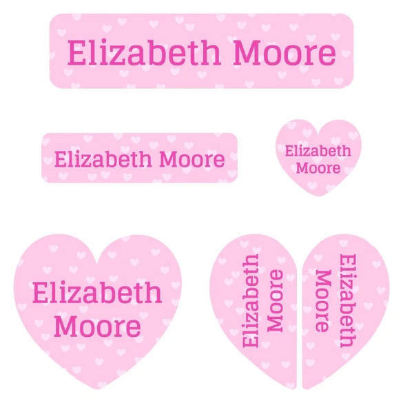Sweetheart Kindergarten Labels Pack | Name Bubbles