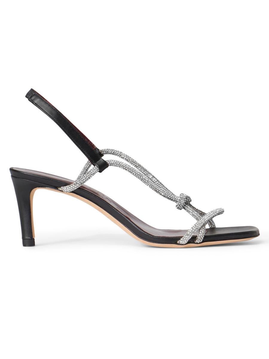 STAUD Nicolette Rhinestone-Embellished Heels | Saks Fifth Avenue