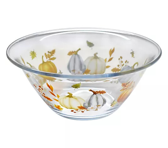 Temp-tations 4-qt Glass Serving Bowl | QVC