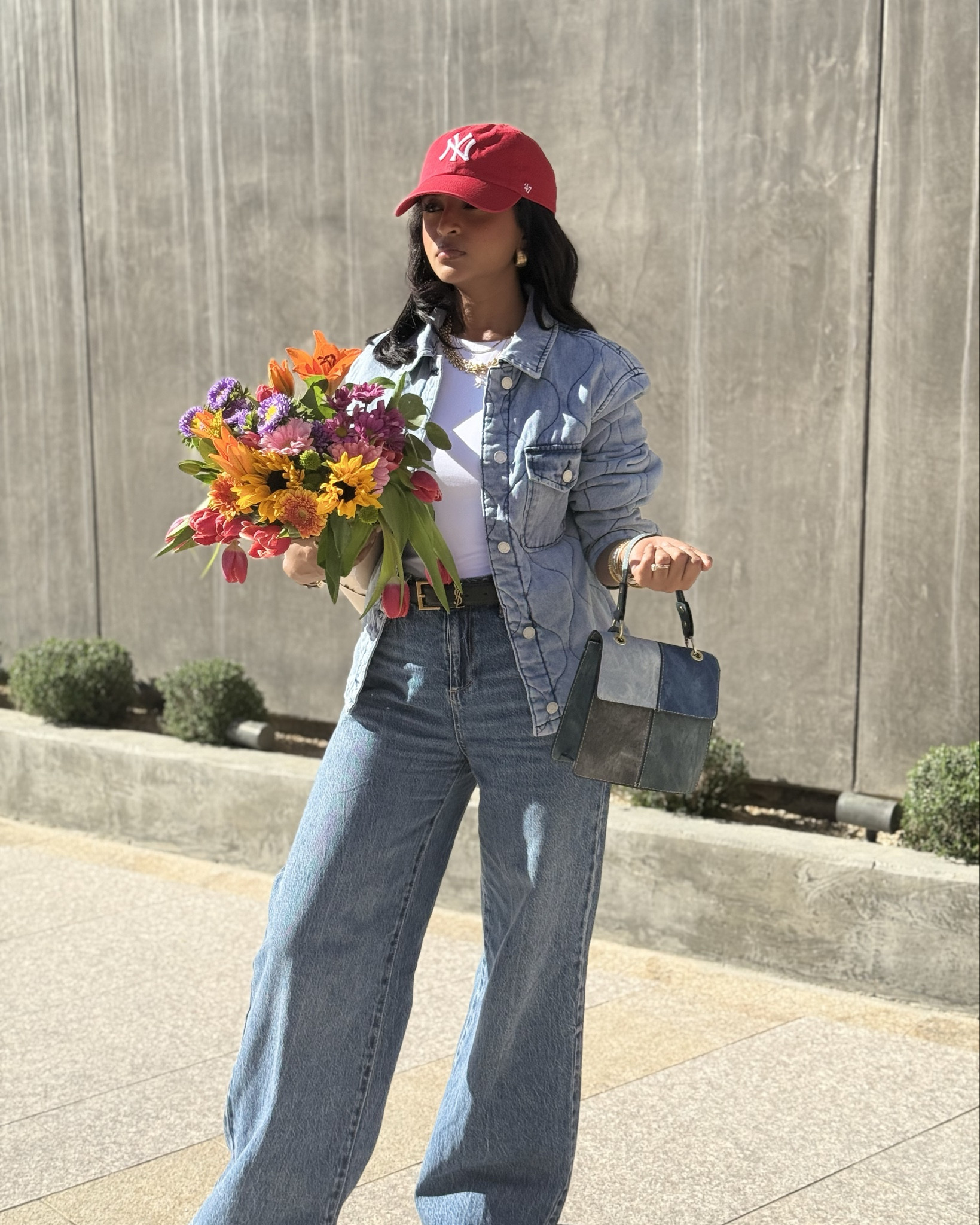 Spring 2025 casual outfit inspo! This effortlessly chic look features a classic denim jacket paired with stylish pants and a crisp white top from Amazon, elevated with a timeless YSL belt. Perfect for brunch, dinner, or coffee dates, this versatile outfit blends comfort and style effortlessly. Whether you’re going for a relaxed daytime vibe or a polished evening look, this ensemble is a must-have for the season! 

#LTKStyleTip #LTKPetite #LTKSaleAlert