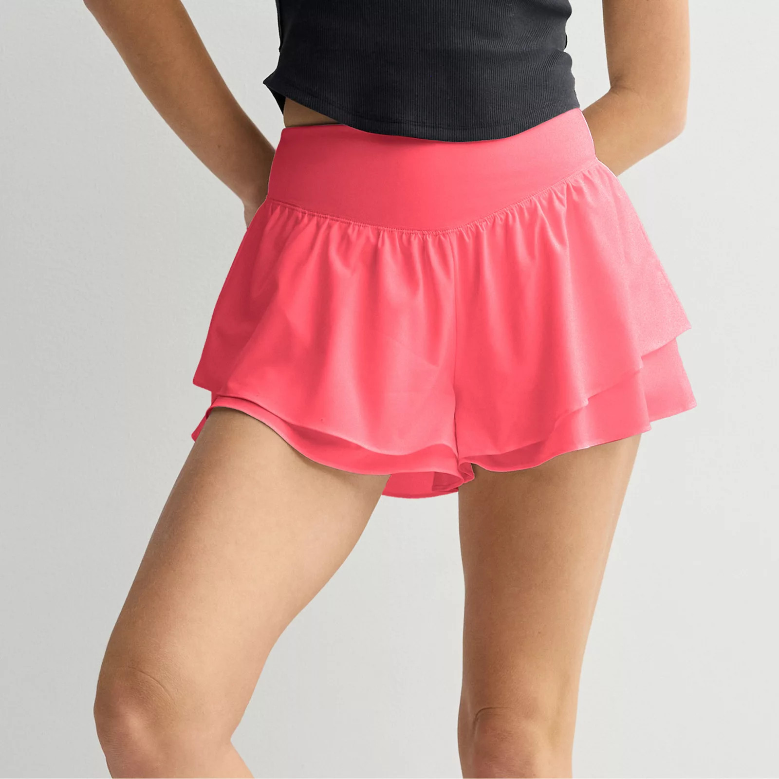 Juniors' SO® Woven Flutter Running Shorts | Kohl's