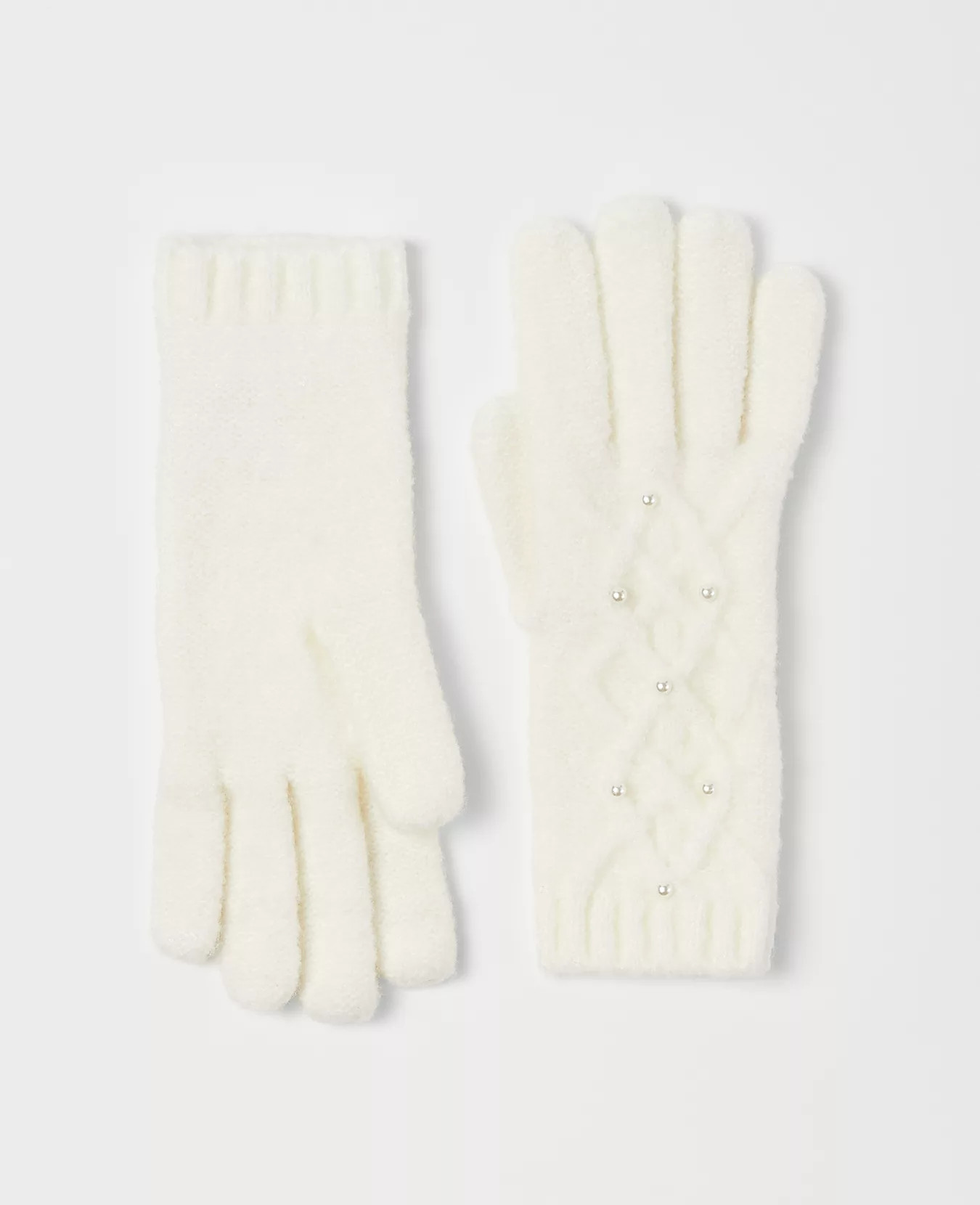 Pearlized Embellished Gloves | Ann Taylor (US)