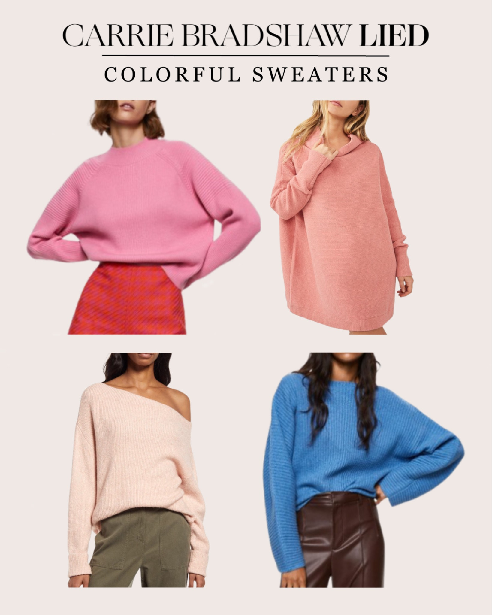 Pink and blue sweaters for fall - the perfect cozy pop of color! 

#LTKSeasonal