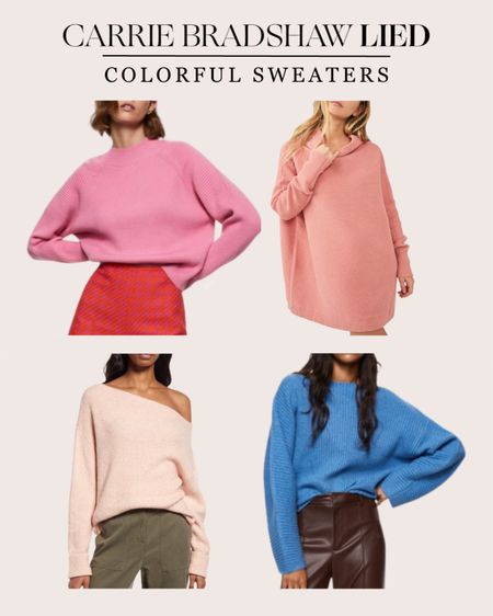 Pink and blue sweaters for fall - the perfect cozy pop of color! 

#LTKSeasonal
