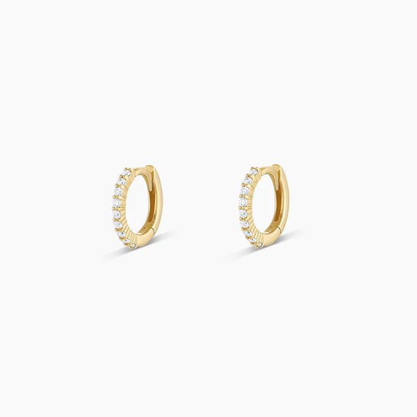 Diamond Pavé 9mm Huggies | Gorjana